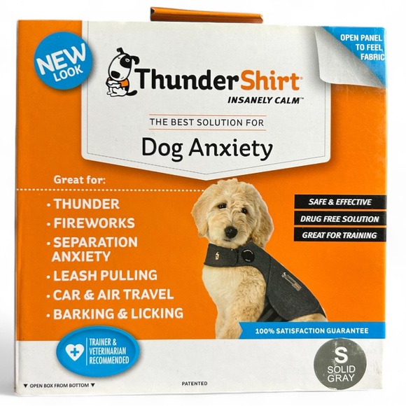 Thundershirt Solid Gray Dog Anxiety Jacket - Picture 1 of 6